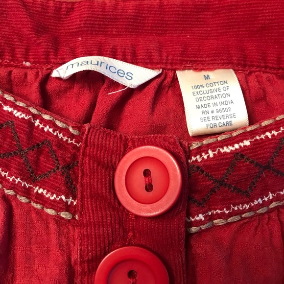 Maurices Cord Trim Top Sz Med - Picture 4 of 8